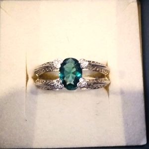 Sterling silver with london blue topaz ring